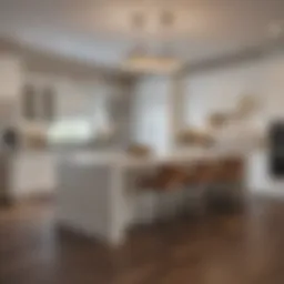 Elegant living space featuring white cabinets with contrasting colors