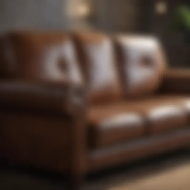 Before and after comparison of leather couch restoration