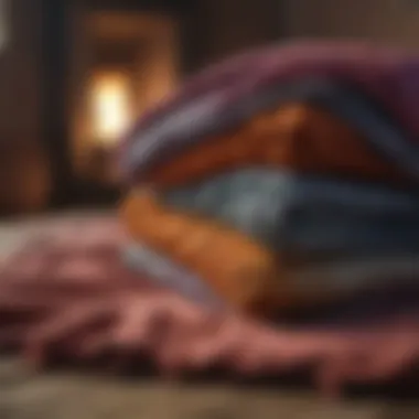Cozy Blankets in a Spectrum of Materials Cozy blankets in various materials and colors