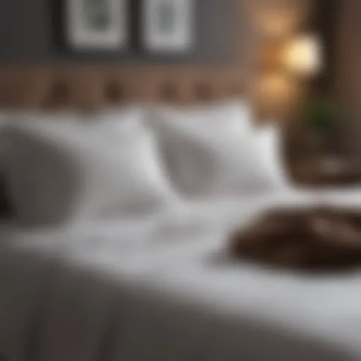 Luxurious bed linens showcasing texture and comfort