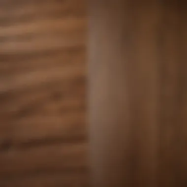 Close-up of natural wood texture before and after cleaning treatment