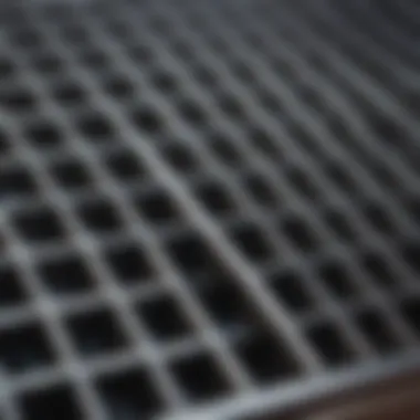 Close-up of a clean grill interior showcasing gleaming grates