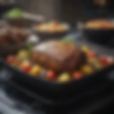 Culinary Masterpiece A beautifully plated grilled dish representing culinary excellence.