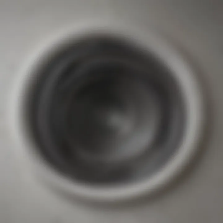 Close-up of a clogged dryer vent