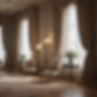 Elegantly Decorated Space with Curtain Rods A well-designed room showcasing installed curtain rods