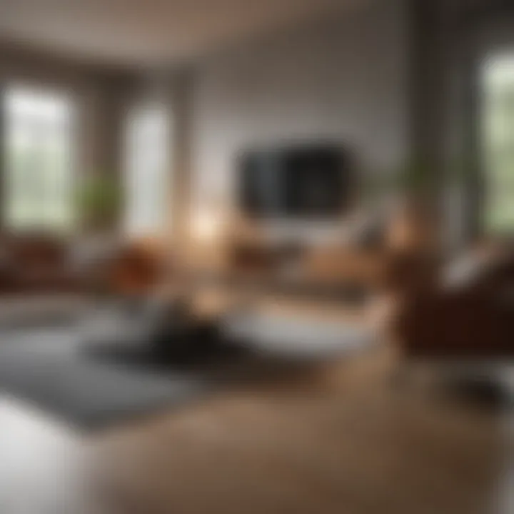 Functional furniture layout optimizing space in living room