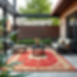 Elegant outdoor rug design enhancing patio aesthetics