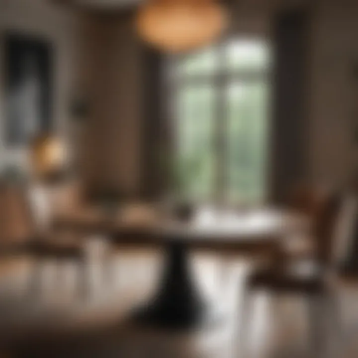 Brighton Oval Dining Table showcased in a cozy home setting