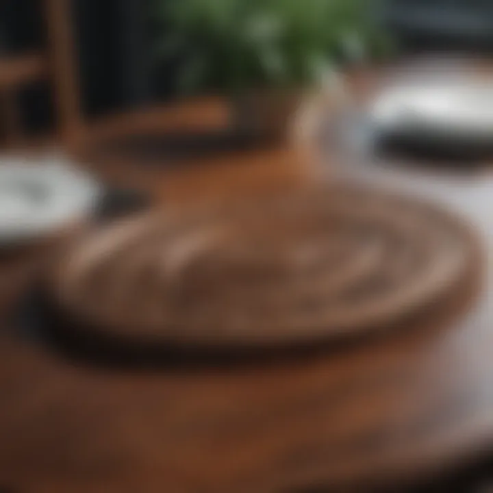Close-up view of Brighton Oval Dining Table's intricate craftsmanship