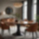 Elegant Brighton Oval Dining Table set in a modern dining room