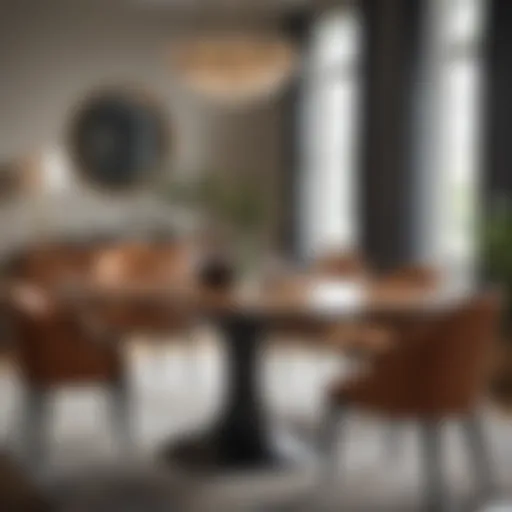 Elegant Brighton Oval Dining Table set in a modern dining room