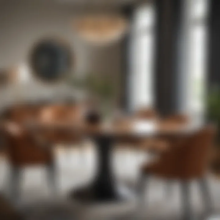 Elegant Brighton Oval Dining Table set in a modern dining room