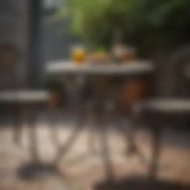 Materials in Bistro Set Close-up of materials used in a bistro set