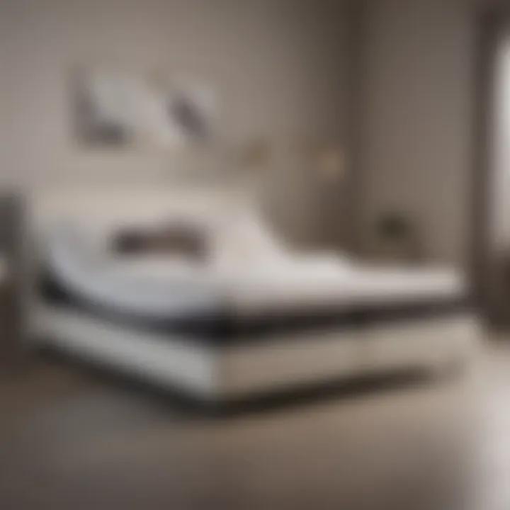 Adjustable bed base paired with a modern mattress for versatility