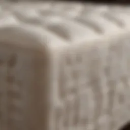 Luxurious memory foam mattress with intricate detailing