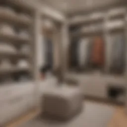 Organized sweater storage in a stylish closet