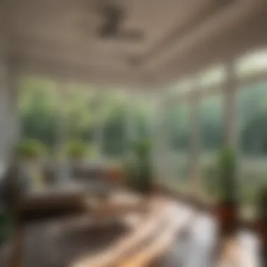 Architectural Blueprint of Sun Porch An architectural blueprint illustrating sun porch layout and features