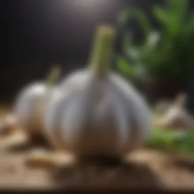 Harvested garlic ready for use
