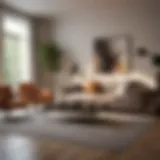 Elegant furniture arrangement in a contemporary living room