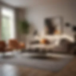 Elegant furniture arrangement in a contemporary living room