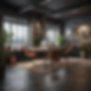 Optimized Workspace Design Stylish workspace with optimized furniture layout