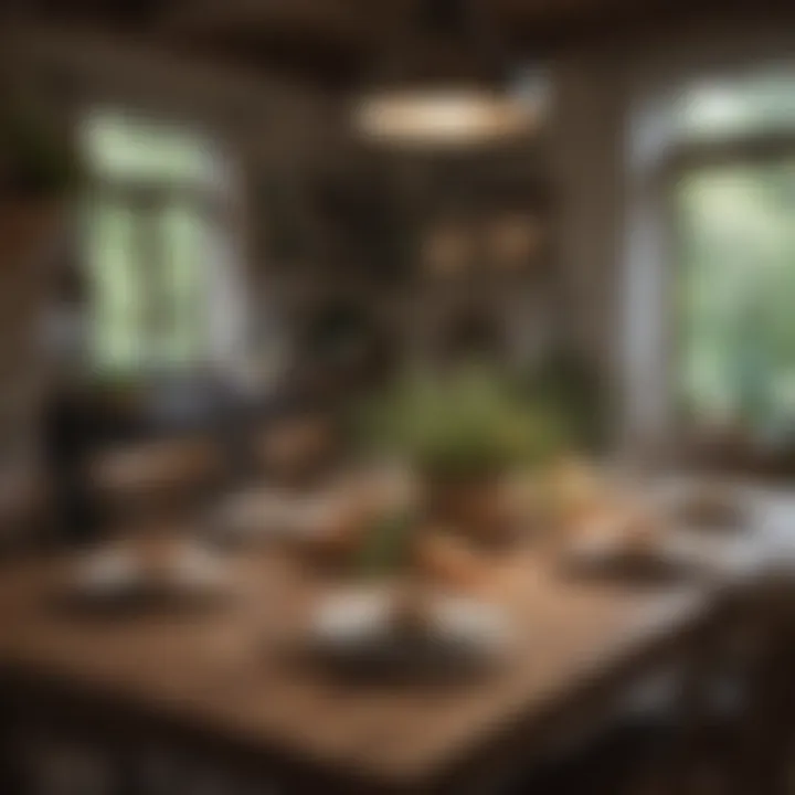 Inviting table arrangement for a farmhouse dinner