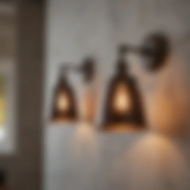 Stylish wall sconces complementing craftsman kitchen decor
