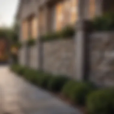Decorative Stone Fencing Enhancing Patio Aesthetics Stylish patio featuring decorative stone fencing