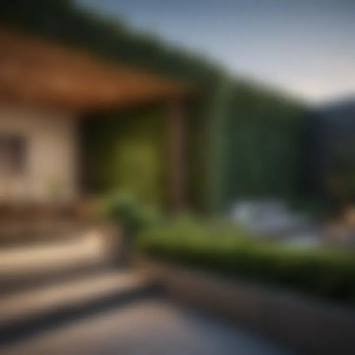 Lush greenery creating a natural privacy barrier for a patio