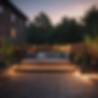 Contemporary deck featuring space-saving furniture
