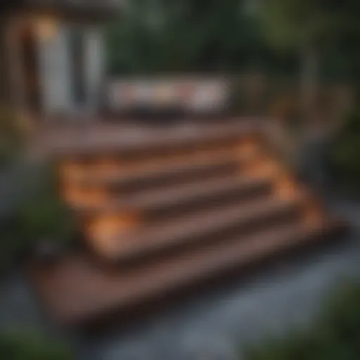 Stylish multi-level deck design in a compact backyard