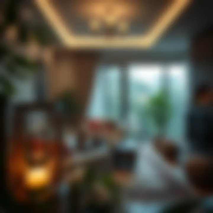 Cohesive room design showcasing a blend of modern and traditional themes