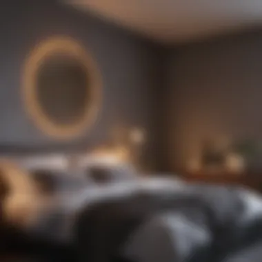 Unique lighting fixtures enhancing bedroom ambiance