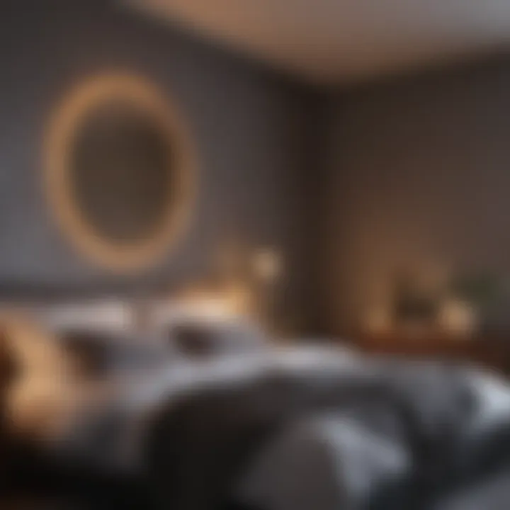 Unique lighting fixtures enhancing bedroom ambiance