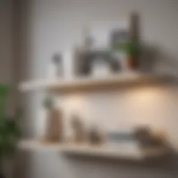 Modern minimalist shelf design showcasing clean lines and neutral colors