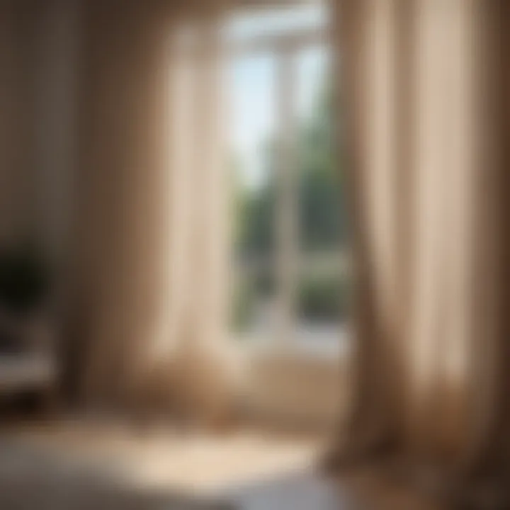 Sheer curtains creating a light and airy atmosphere