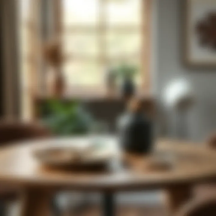 Balanced design elements on a small dining table showcasing functionality and aesthetics