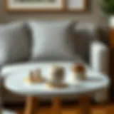 Elegant display of small table decor featuring a minimalist vase and chic coasters