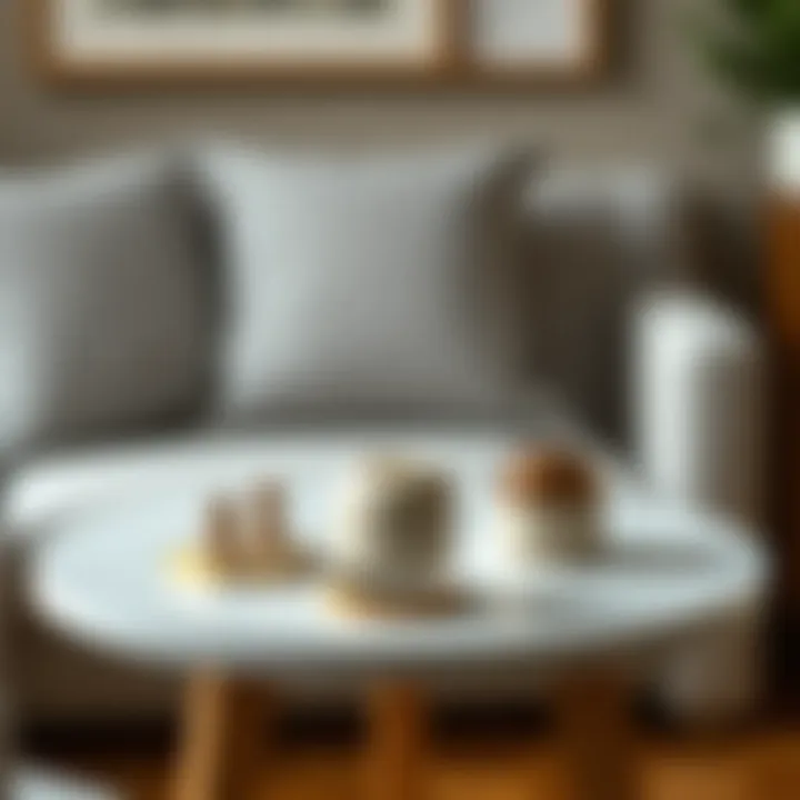 Elegant display of small table decor featuring a minimalist vase and chic coasters