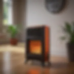 A modern space heater with digital controls