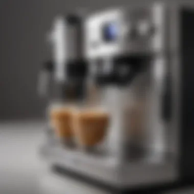 A variety of Delonghi coffee maker models displayed together for comparison