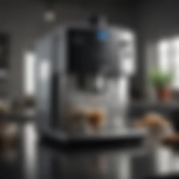 Elegant Delonghi coffee pot showcasing its sleek design