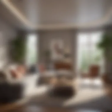 Design Layout for Compact Living Design layout showcasing how a large couch can fit within a compact living area.