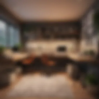 Integrated Workspace Design Stylish workspace for a teenager integrated into a bedroom