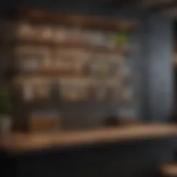 Elegant bar design with stylish shelving and decorative glasses