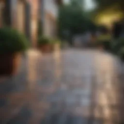 A beautifully arranged patio featuring diverse paver designs