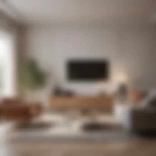 Elegant living room showcasing modern minimalist furniture