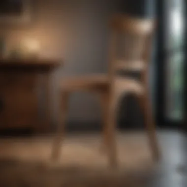 Natural Wood Dining Chair Natural wood dining chair exemplifying sustainable design