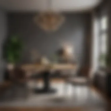 Trendy Dining Area Trendy dining area featuring stylish chairs and decor