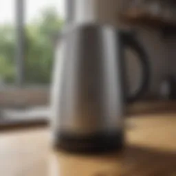 Sleek design of a modern electric kettle